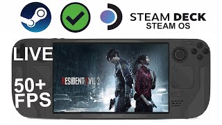 Resident Evil 2 on Steam Deck/OS in 800p 50+Fps (Live)