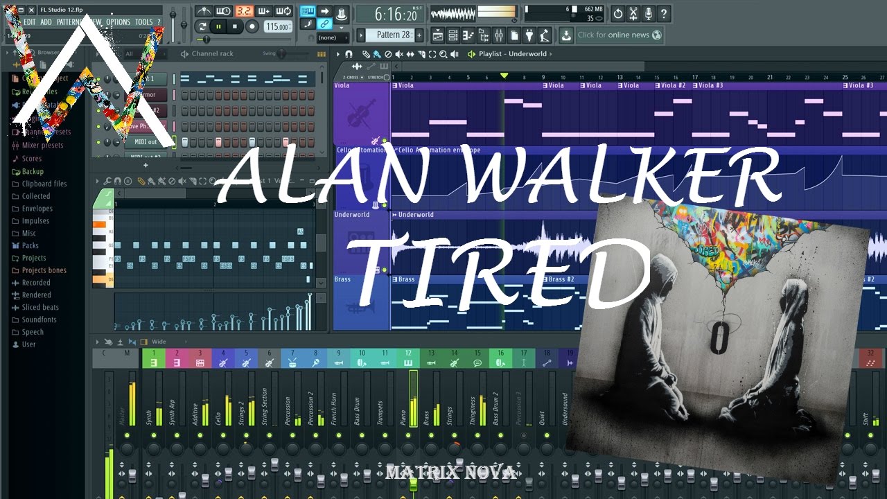 Alan Walker ft. Gavin James - Tired (Instrumental) Remake by MaTriX NoVA