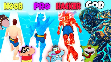 Noob Pro Hacker In DNA Evolution | Funny Gameplay With Oggy Jack Sinchan Voice | Dk Gaming