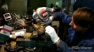 Ставим турбину на Газель 2.8 cummins. Дождь все портит:( Ставим турбину на Газель 2.8 cummins. Дождь все портит:(