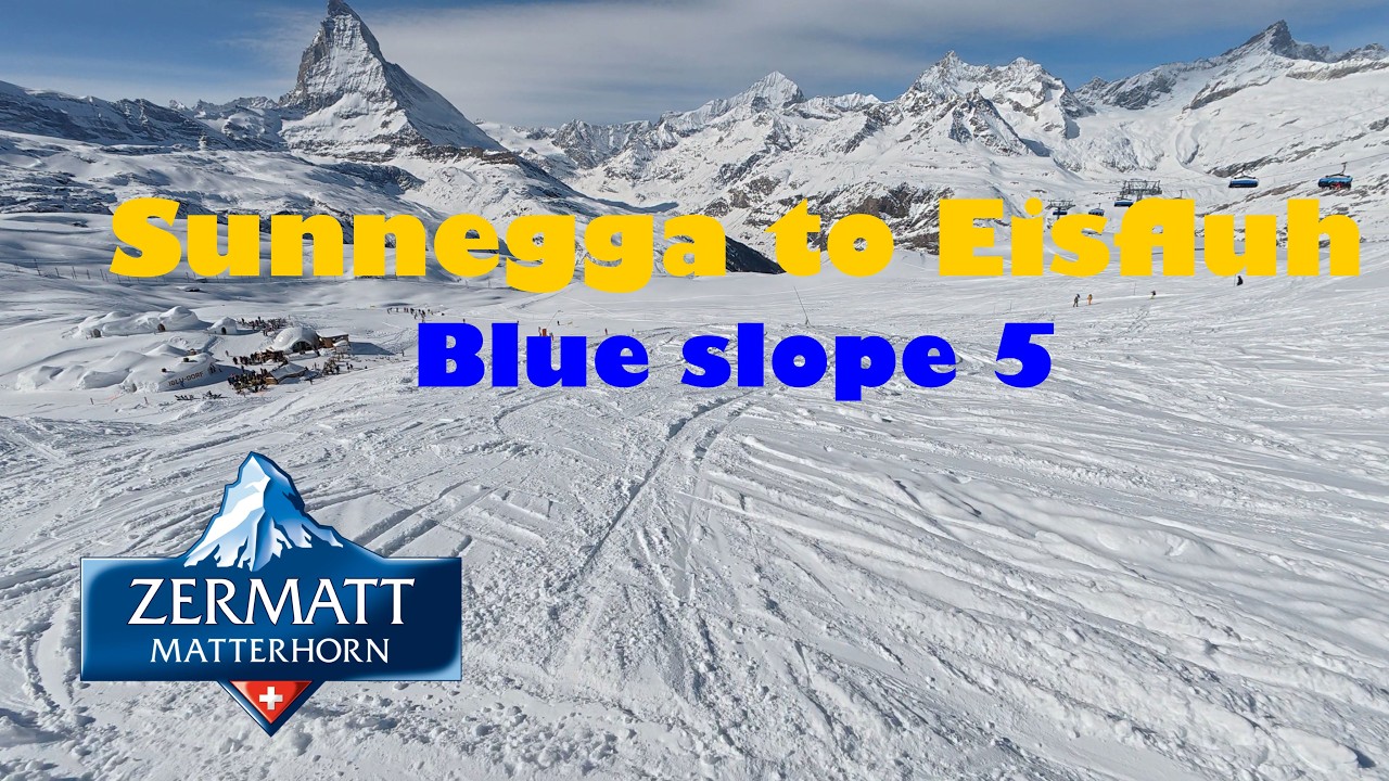 Ski Zermatt- Sunnegga to Eisfluh - Slope 5.