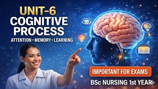 UNIT 6 Cognitive Process Complete Lecture | BSc Nursing 1st Year | Exam Important | Telugu & English