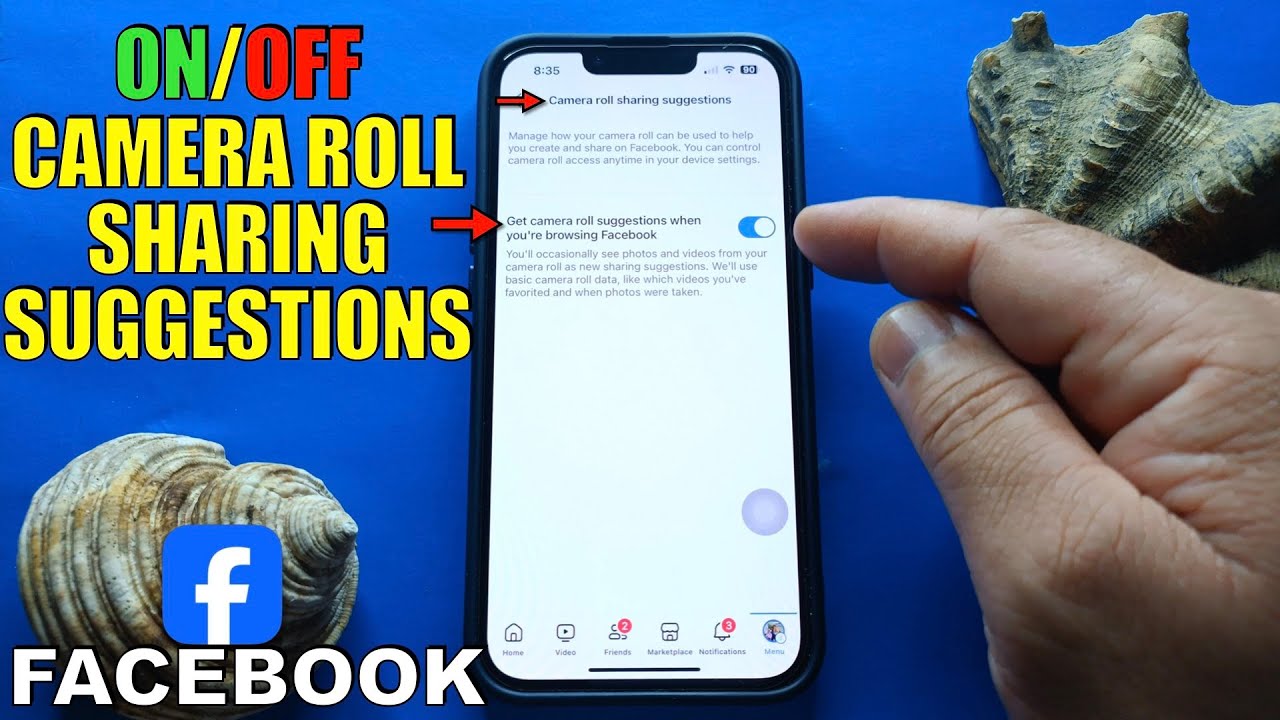 How to turn on or off camera roll sharing suggestions on Facebook