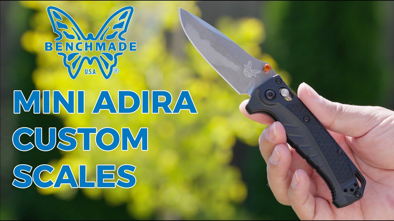 Benchmade Mini Adira Custom Black Scales with Rit Dyemore Synthetic Graphite