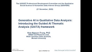 Generative AI in Qualitative Data Analysis: introducing the Guided AI Thematic Analysis framework