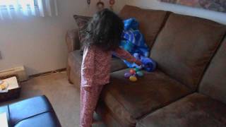 Natalie Easter egg hunt age 3