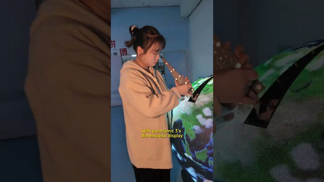 Have you ever seen a spherical screen with a 360° panoramic display?