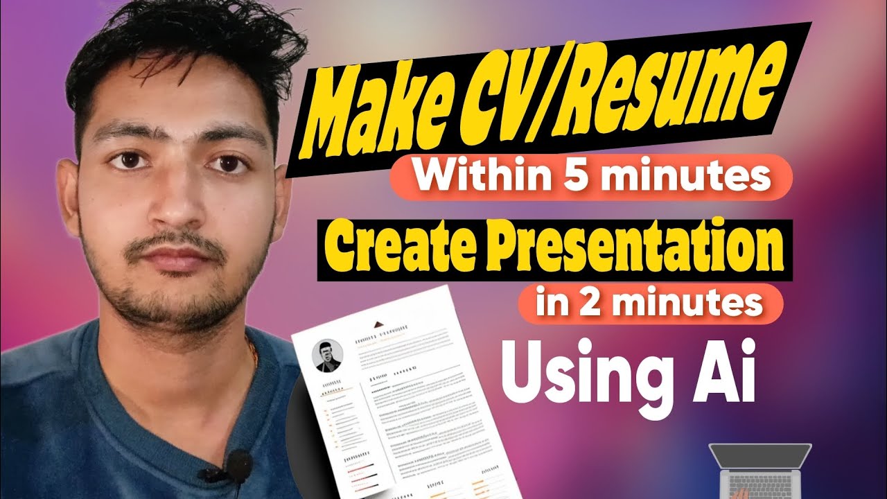 Cv Tutorialg Program Make a CV/Resume in 5 Minutes & Presentation in 2 Minutes with AI ...