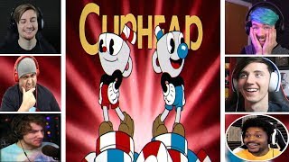 Let's Players Reaction To The Cuphead Intro Screen | Cuphead