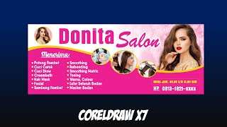 CARA MUDAH MEMBUAT DESAIN SPANDUK USAHA SALON KECANTIKAN DI CORELDRAW- FREE DOWNLOAD