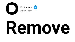 Remove Meaning In English