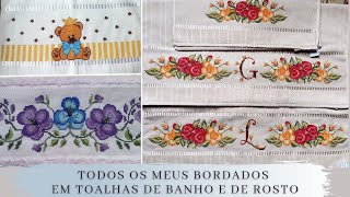 PONTO CRUZ🪡🧵:MEUS BORDADOS EM TOALHA #pontocruz #bordado #artesanato screenshot 2