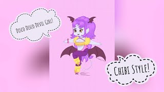 Disco Devil Girl Chibi Speedpaint