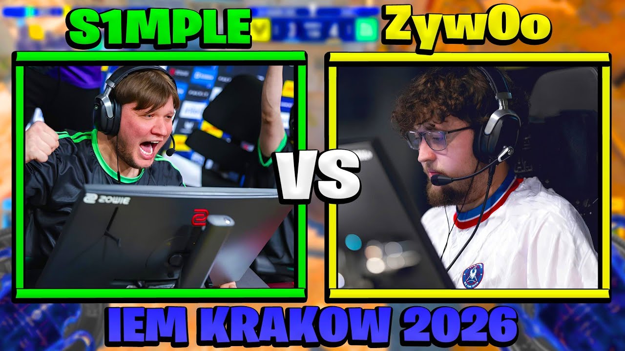S1MPLE ПРОТИВ ZYWOO | ЛЕГЕНДАРНАЯ ВСТРЕЧА | S1MPLE VS Vitality | IEM KRAKOW 2026