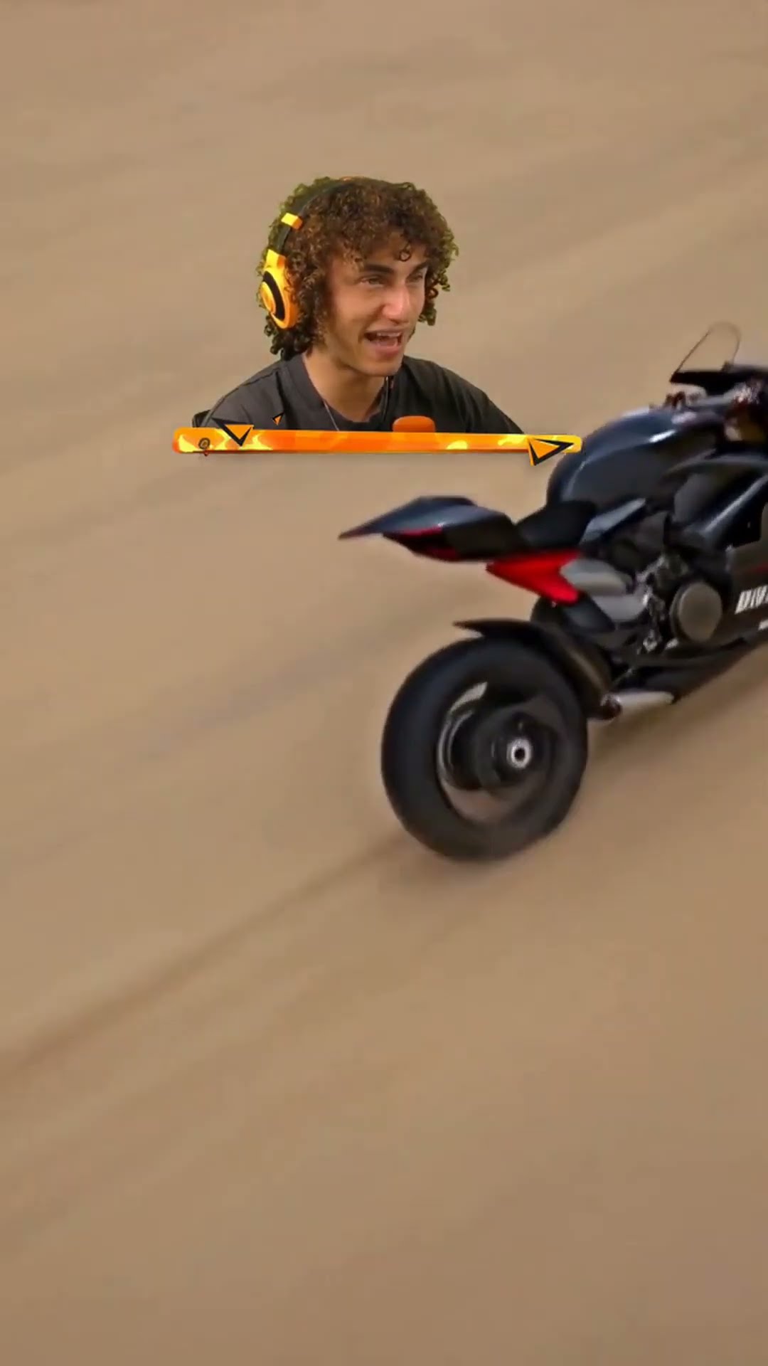 Motorbike on AUTOPILOT vs Desert Tornado!?