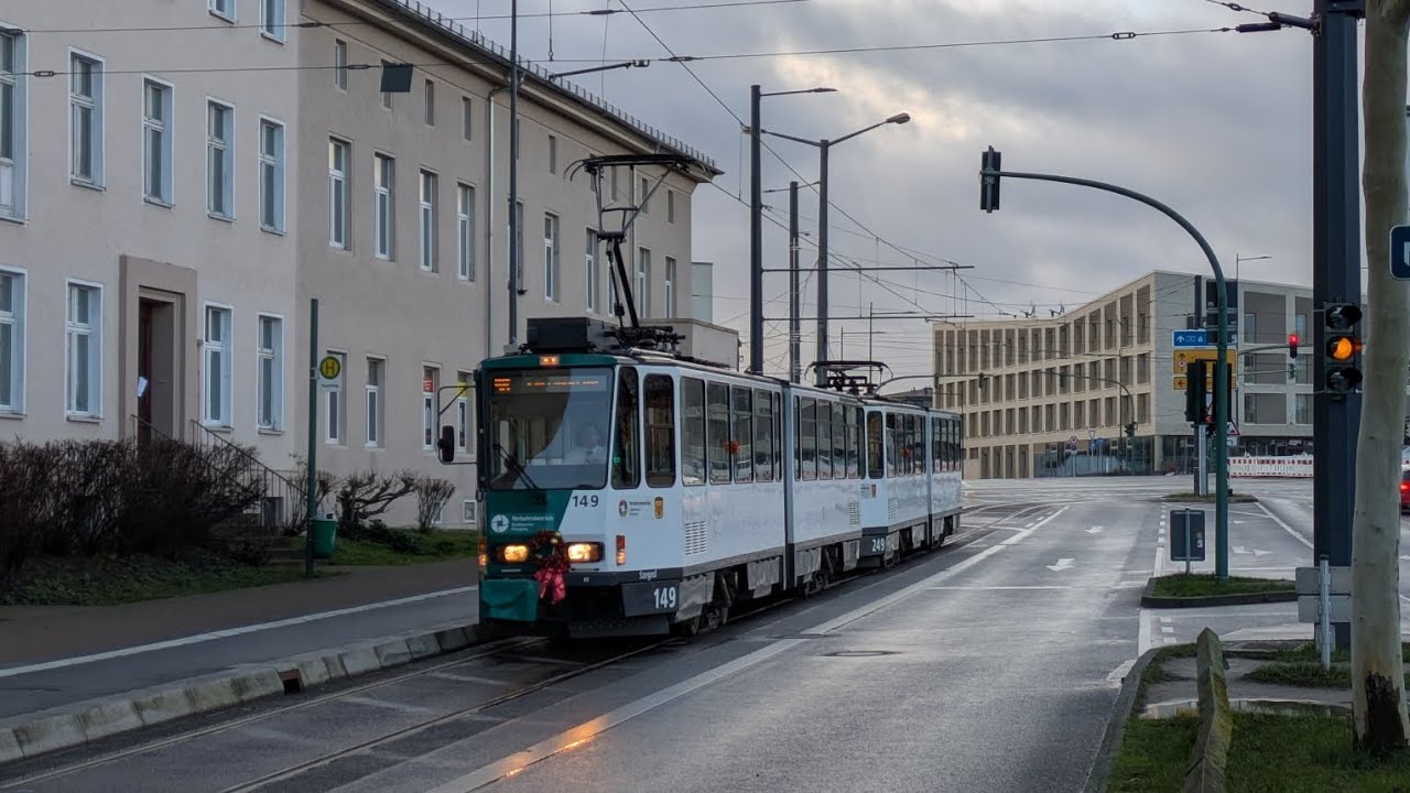 Tram Potsdam|Mitfahrt im KT4D auf der 96E von S Hauptbahnhof bis Campus Jungfernsee
