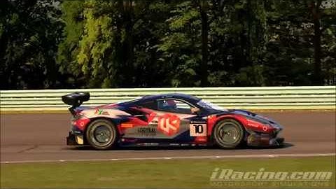 iRacing - Watkins Glen - Bus Stop - Ferrari 488 GT3 - slow motion action