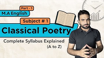 MA English Part 1 – Classical Poetry - Complete Syllabus Explained! [Urdu-Hindi] | Learn O