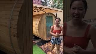 Extreme Contrast Therapy. Barrel Sauna then Ice Bath, Bangkok, Thailand