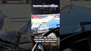 Traffic light finder for semi truck with large visors. #classictruck #vintagetruck #trucking
