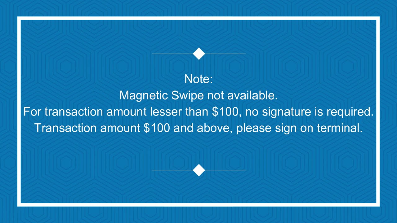 Credit Card Chip Transaction below 100 YouTube