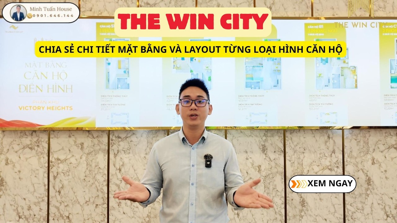The Win City Thắng Lợi | Chia sẻ từng mặt bằng loại hình căn hộ 1 phòng ngủ đến 3 phòng ngủ