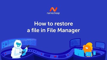 How to restore a file in File Manager