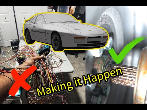 How to Adjust Porsche 944 torque tube for LS Swap and convert Gen4 LS Truck wiring harness