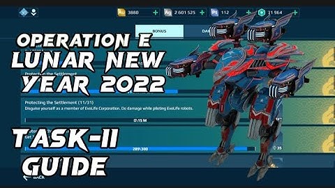 Lunar New Year 2022 Event | Task-11 | How to complete🤔?? | Guide👍| Operation E | War Robots
