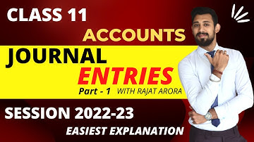 Journal Entries Basics | Rules of debit and credit | Class 11 | Easiest way
