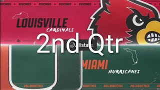 EA sports College Football 26 (week 8) #23 Louisville at #14 Miami (2nd quarter) simulation.