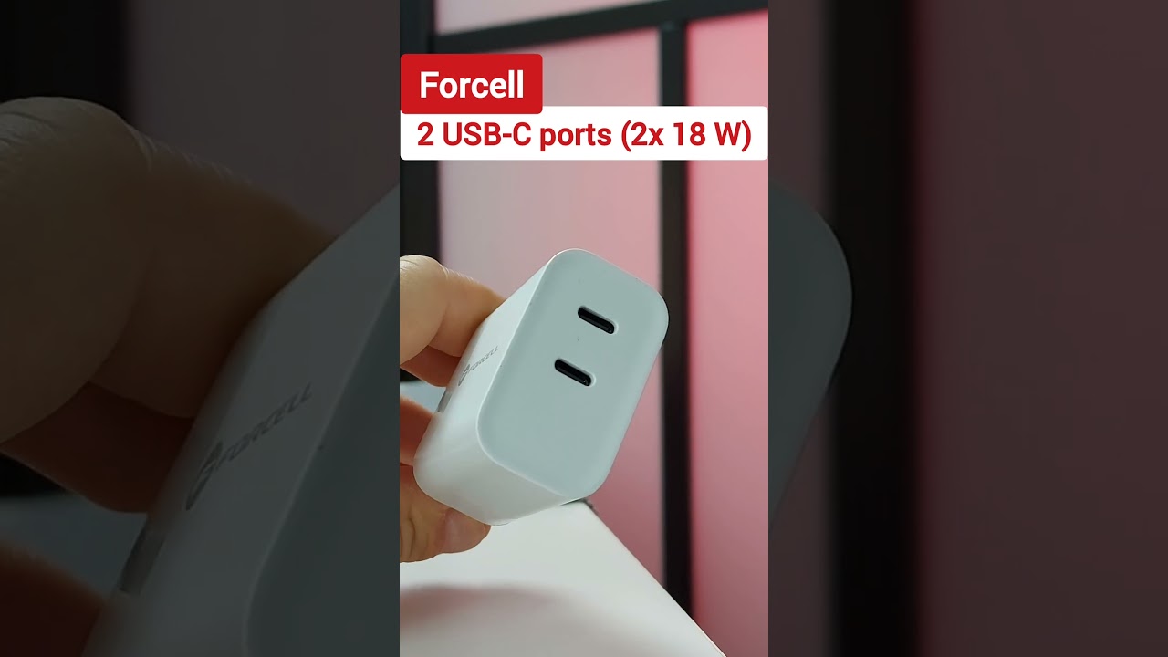 Forcell - F-Energy wall charger 2x USB-C 3A 35W PD QC