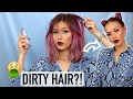 4 Hairstyles for SUPER DIRTY Hair 😳