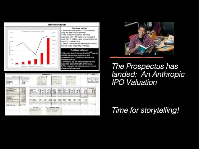 The Prospectus is here: My (but not the) Anthropic IPO Valuation!