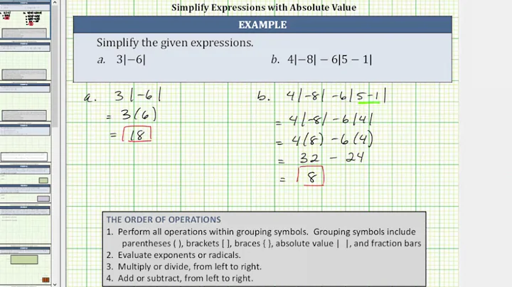 Simplify Absolute Value Expressions