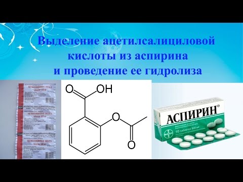 Выделение салициловой кислоты из аспирина (synthesis of salicylic acid from aspirin)