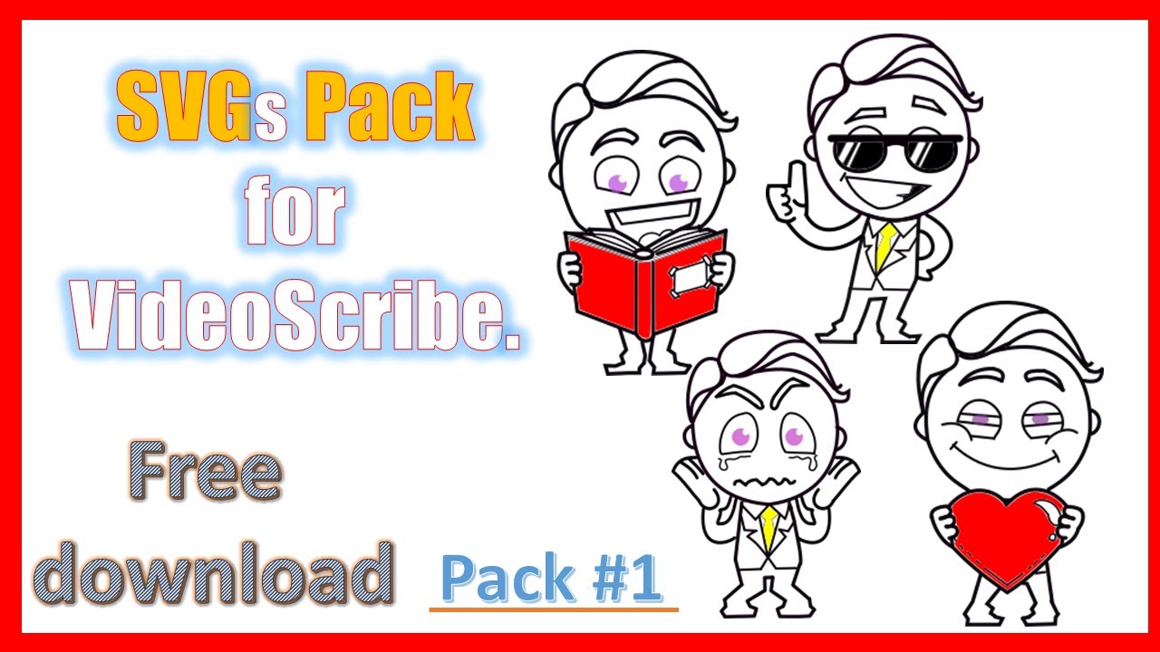 Download Free SVG images Pack for Videoscribe. (pack #1: character ...