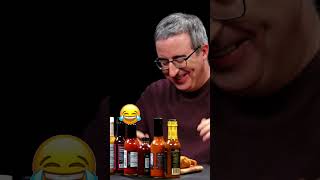 John Oliver Reacts To Da Bomb On Hot Ones 😬