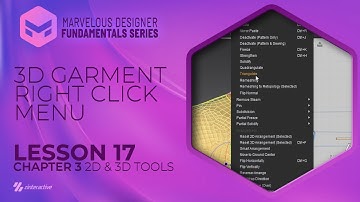 3D Garment Right Click Menu   Lesson 17   Chapter 3   Marvelous Designer Fundamentals