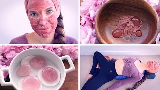 ORGANIC SPA AT HOME! Rose quartz & floral facial to promote self love
