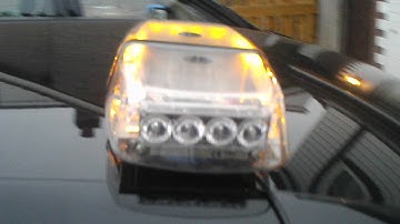 amber / red budget 24 led lightbar, mag mount and patterns.