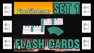 Set 1:  Piano Flashcards for Beginners - Bass C to Treble C - Use with any method!