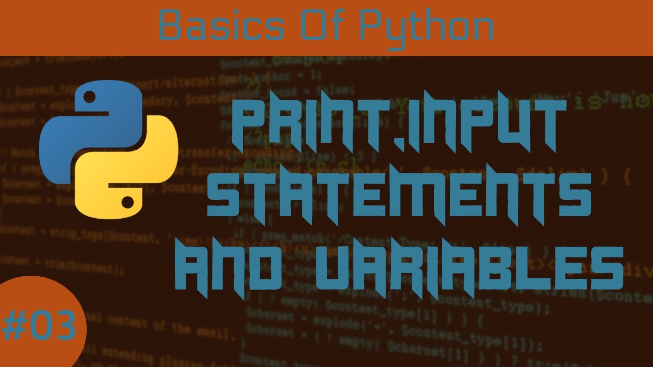 Print, Input Statements and Variables | TechieP-Triad - YouTube