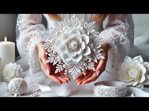 ✨ Gorgeous Ribbon Flower with Lurex | Step-by-Step Tutorial 🎀💎 IDEAS CRAFT BOWS DIY