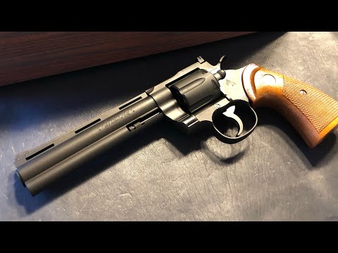 【ガスガン】TANAKA Colt Python 6in. ブルーイングカスタム Tanaka Works Colt Python (6 inch) model gun - YouTube