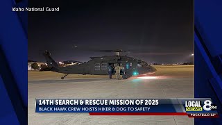 Idaho National Guard Black Hawk rescues stranded hiker in Custer County