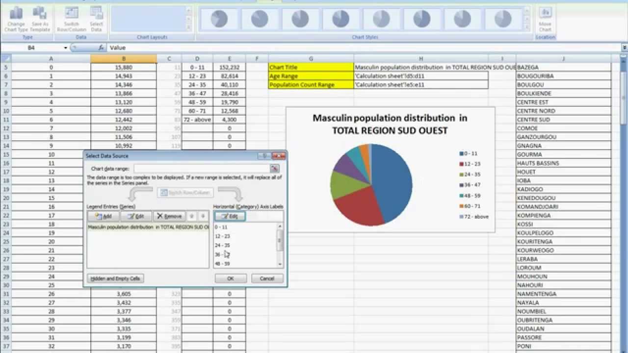 Excel Dynamic Pie Chart