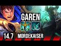 Garen vs mordekaiser top  713 800 games  br master  147