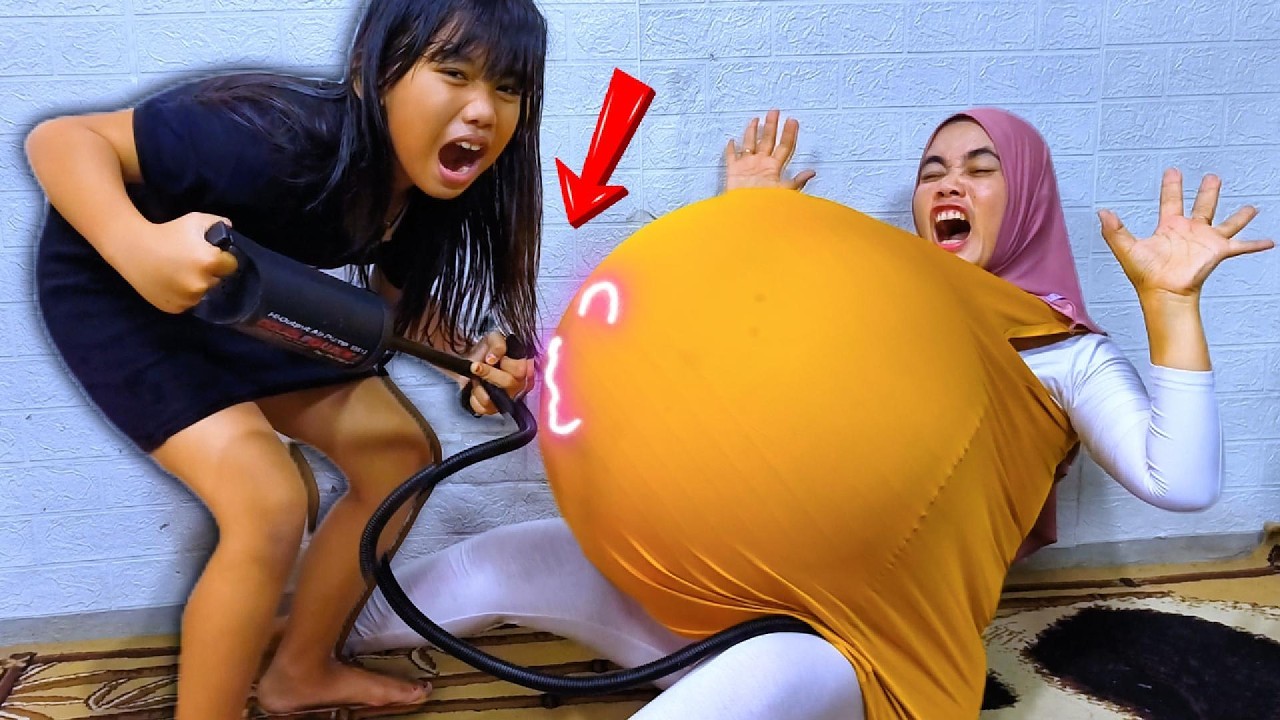 KAGETT...!!! ASTAGA...PULANG SEKOLAH LES ....MAMA MULES KONTRAKSI..POMPA BALON..PECAHIN BALON..