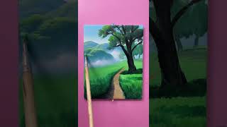 Beautiful Landscape Painting #howtopaint #landscapepainting #acrylicpainting  #art #painting